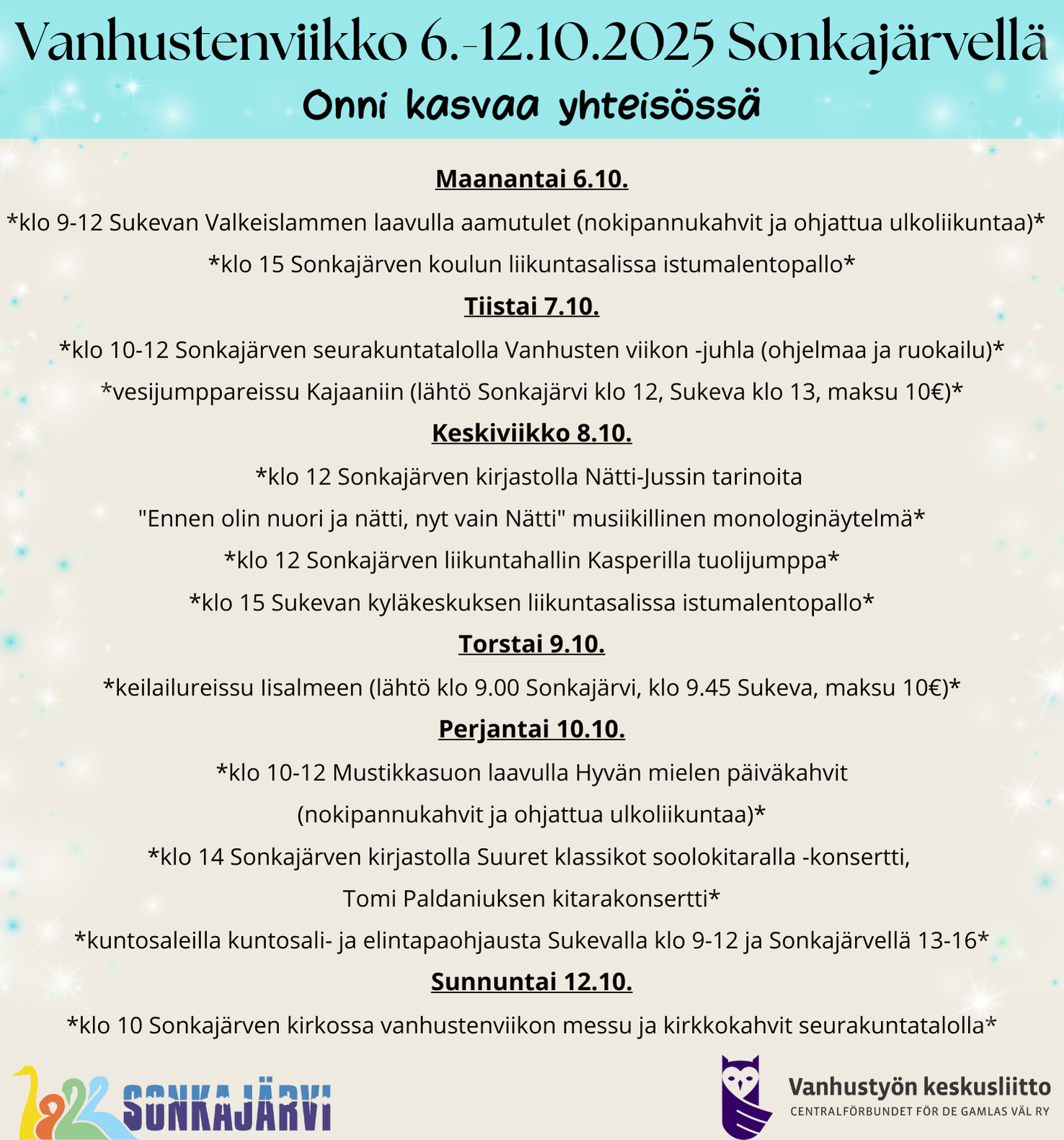 Vanhustenviikon ohjelma